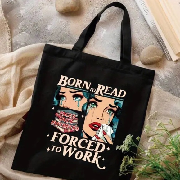 Born to read. Tote Bag - Picture 2 of 3